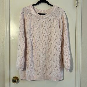 Merona Women’s Cable Knit Light Pink Sweater